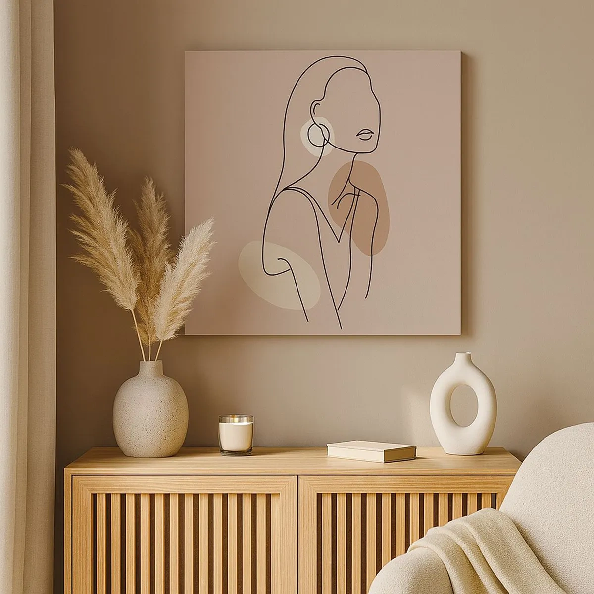 Obraz na plátne - Dievčenská ikona - 30x30 cm