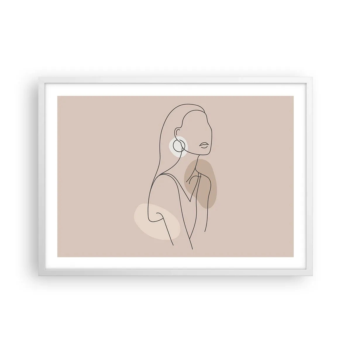 Plagát v bielom ráme - Dievčenská ikona - 70x50 cm