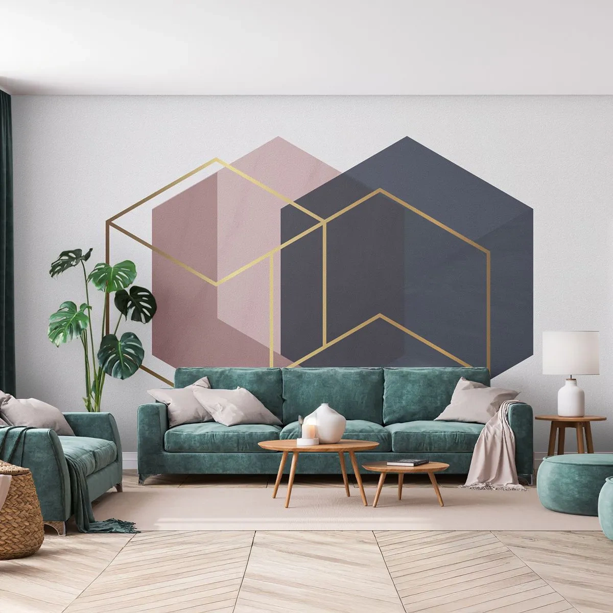 Fototapeta Standard Eco - Sila jednoduchosti - Abstrakcia, Kus, Hexagen - 150x105 cm