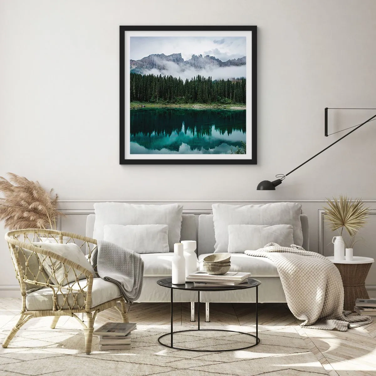 Plagát v čiernom ráme - Ticho, ticho, neprebuďme spiacu vodu…. - 60x60 cm