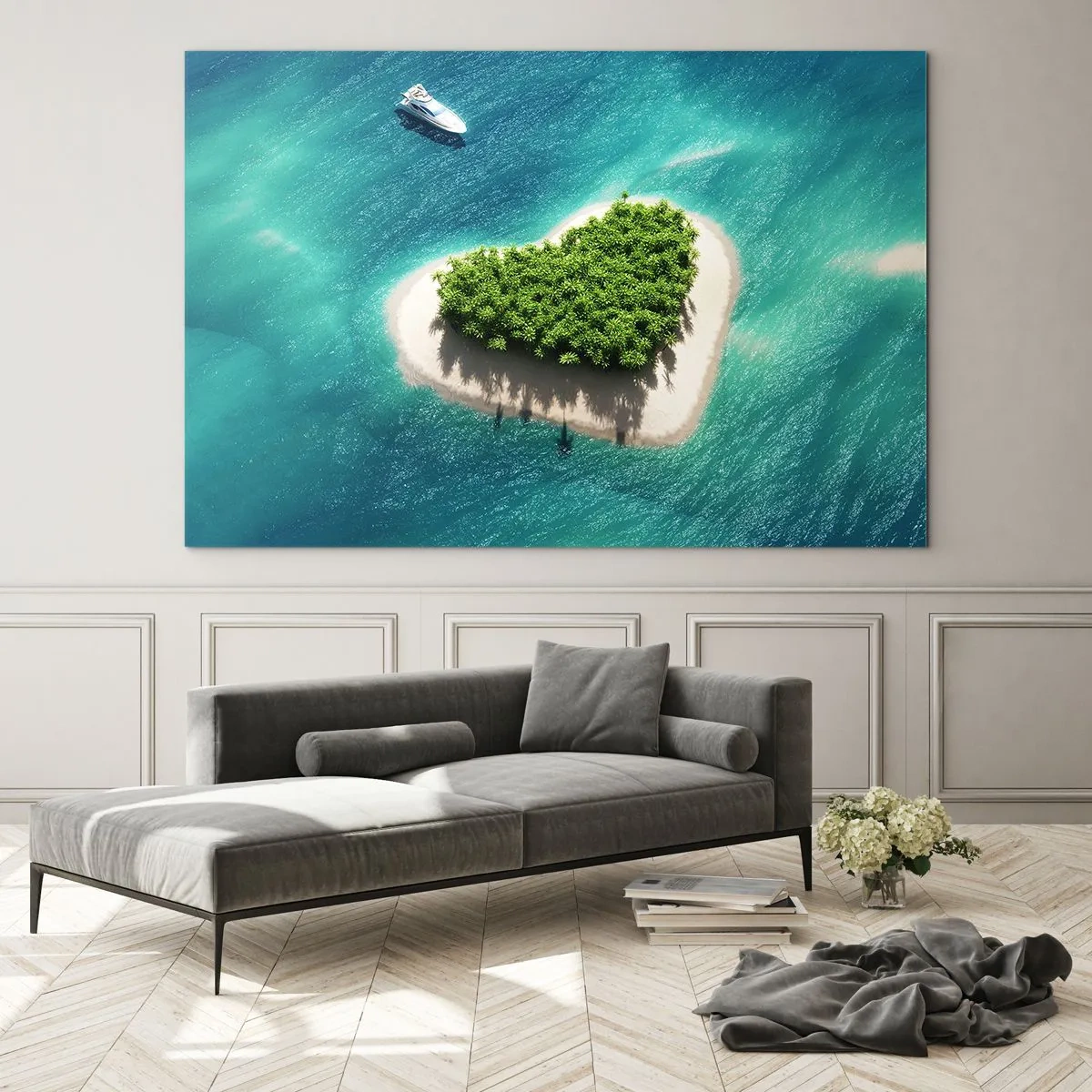 Obraz na skle - Milujem leto - 100x70 cm