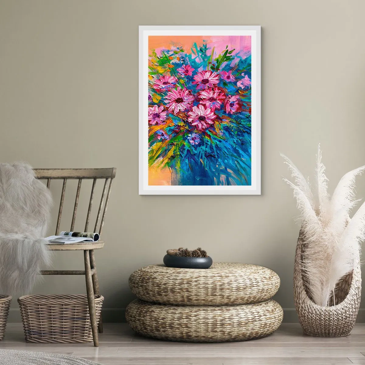 Plagát v bielom ráme - Energia života - 61x91 cm