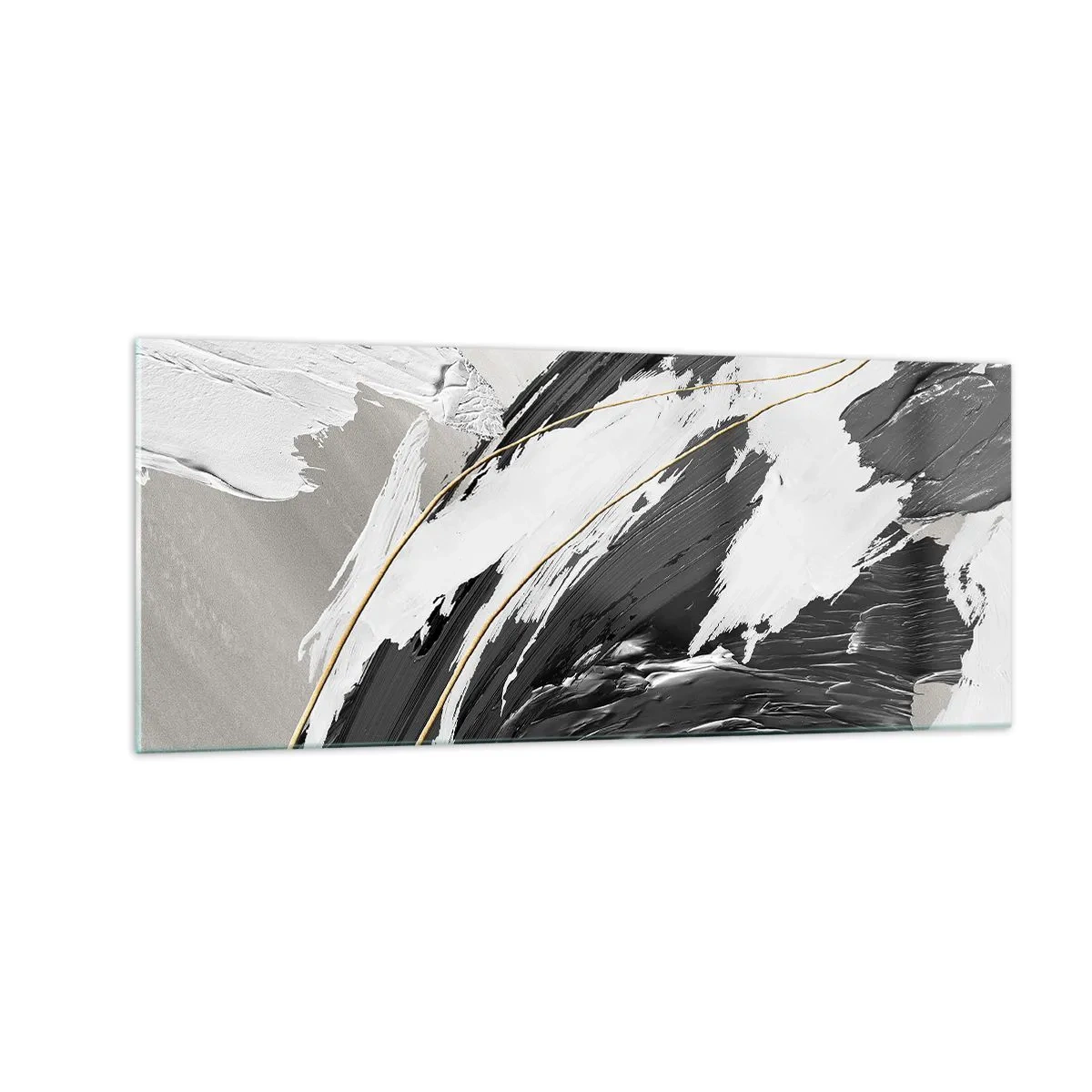 Obraz na skle - Veľkorysá abstrakcia - 100x40 cm