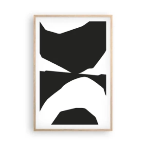 Plagát v ráme zo svetlého duba - Positive-negative - 61x91 cm