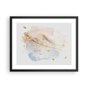 Plagát v čiernom ráme - Zlatý závan - 50x40 cm