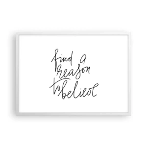 Plagát v bielom ráme - Je to možné - 70x50 cm