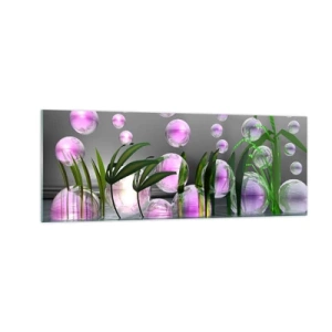 Obraz na skle - Reflexná kompozícia ľahkosti a života - 140x50 cm