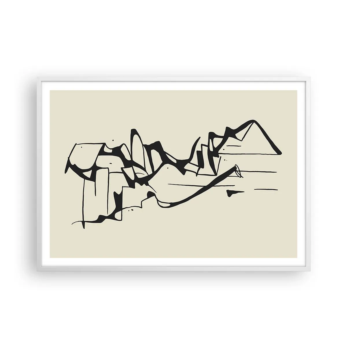 Plagát v bielom ráme - Možná krajina - 100x70 cm