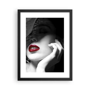 Plagát v čiernom ráme - Štúdia v šarlátovej - 30x40 cm