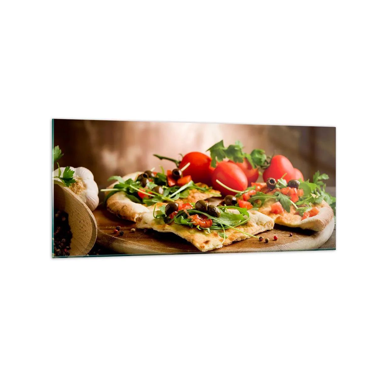 Obraz na skle - Priamo z pece a zo záhrady - 120x50 cm