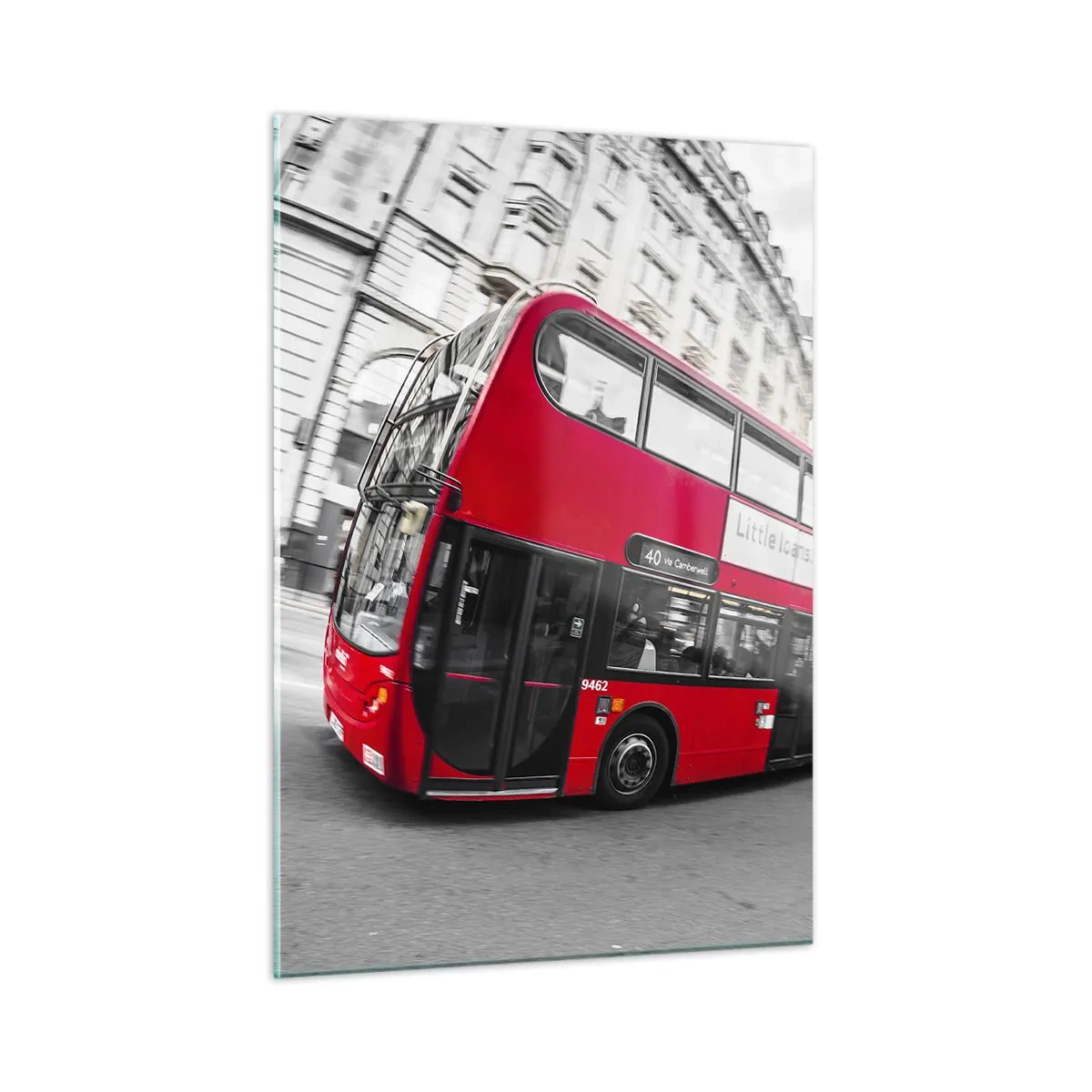 Obraz na skle - Londýn tradične - by bus - 50x70 cm