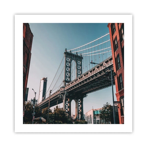 Plagát - Nad vlnami mesta - 50x50 cm