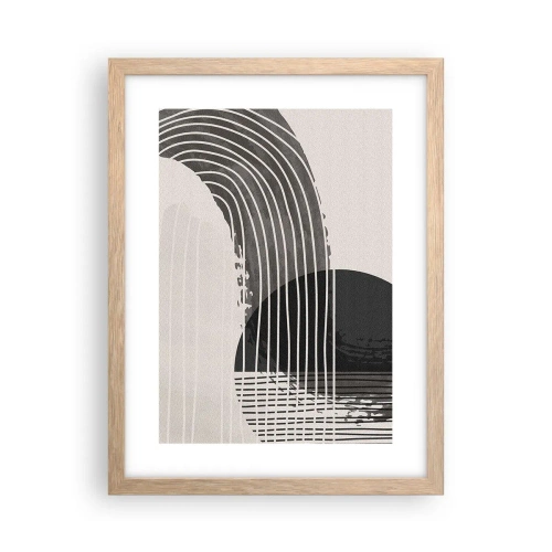 Plagát v ráme zo svetlého duba - Tam a späť - 30x40 cm