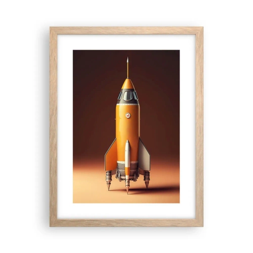 Plagát v ráme zo svetlého duba - Začína to snom - 30x40 cm