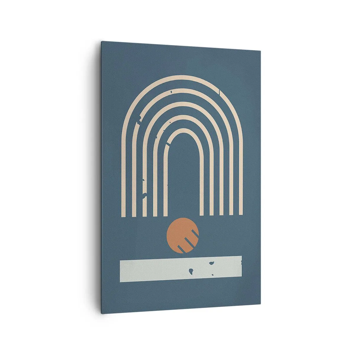 Obraz na plátne - Geometria v námorníckej modrej - 80x120 cm