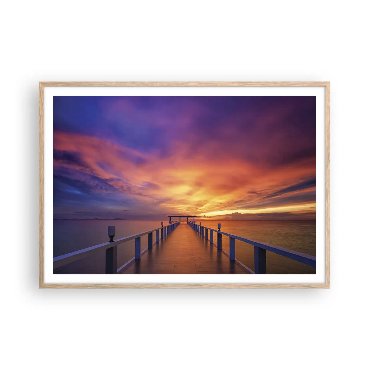 Plagát v ráme zo svetlého duba - Bez konca - 100x70 cm