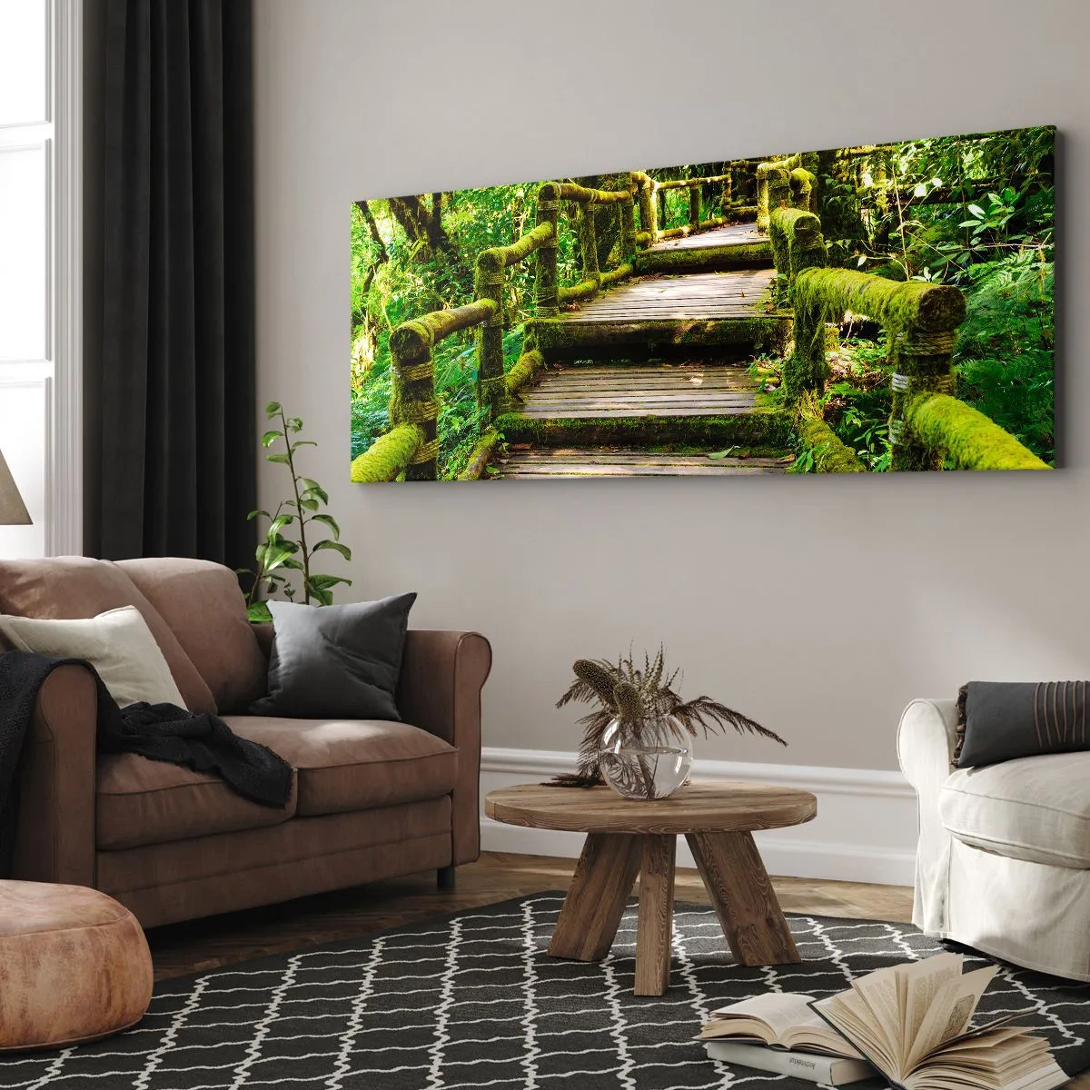 Obraz na plátne - Chodbou zelene - 100x40 cm