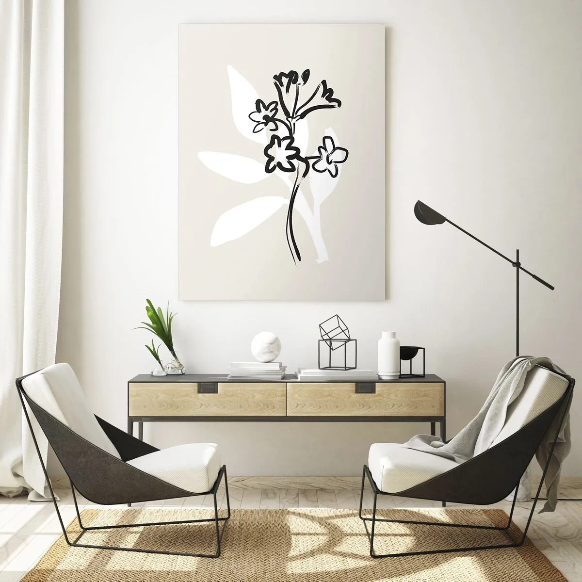 Obraz na skle - Náčrtok pre herbár - 50x70 cm