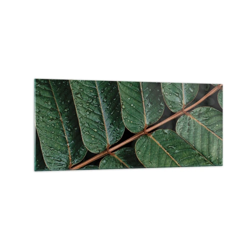 Obraz na skle - V zelenom rytme - 120x50 cm