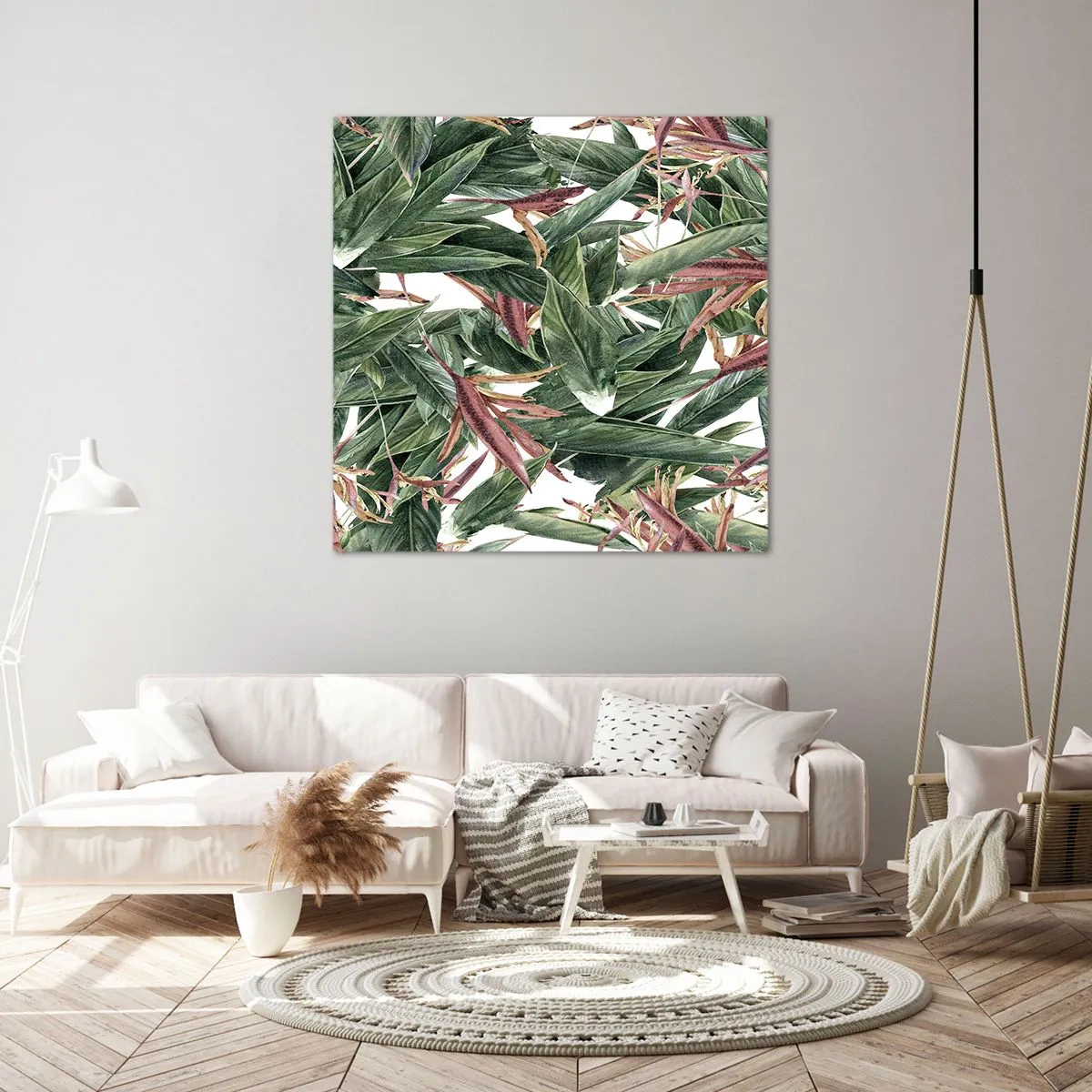 Obraz na plátne - Smaragdovo-ľaliové húštie - 60x60 cm