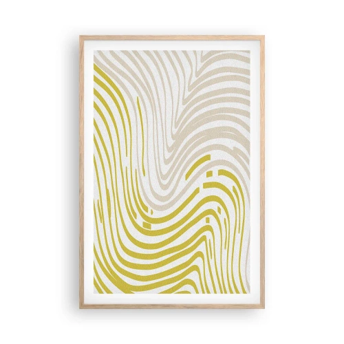 Plagát v ráme zo svetlého duba - Kompozícia s miernym ohybom - 61x91 cm