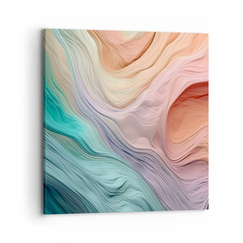 Obraz na plátne - Dúhová vlna - 70x70 cm