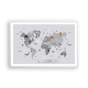 Plagát v bielom ráme - Povedz mi, odkiaľ si... - 91x61 cm