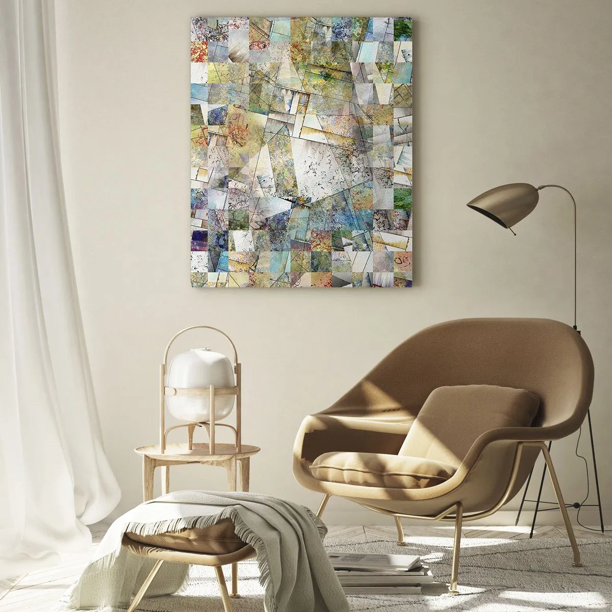 Obraz na skle - Geometrické preskupenie - 50x70 cm