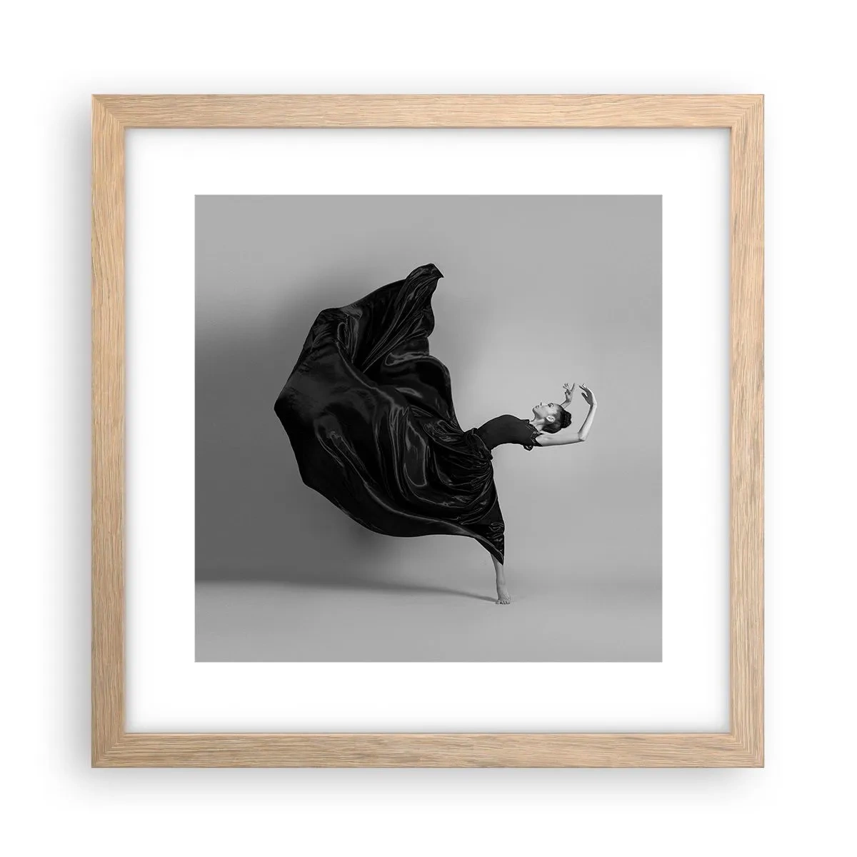 Plagát v ráme zo svetlého duba - Okrídlený hudbou - 30x30 cm