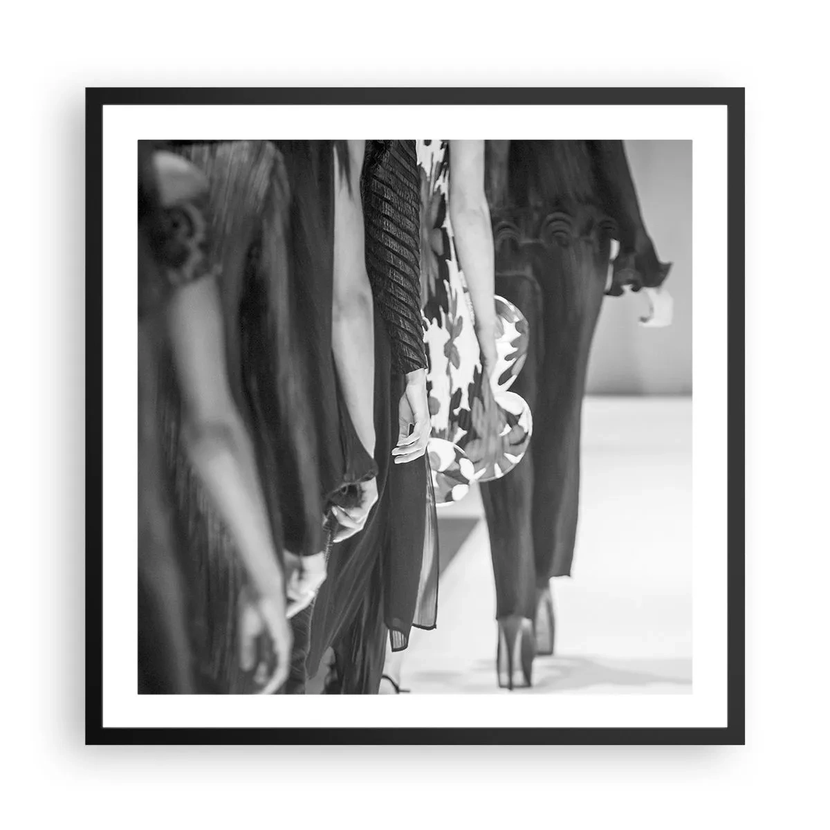 Plagát v čiernom ráme - Štýlový sprievod - 60x60 cm