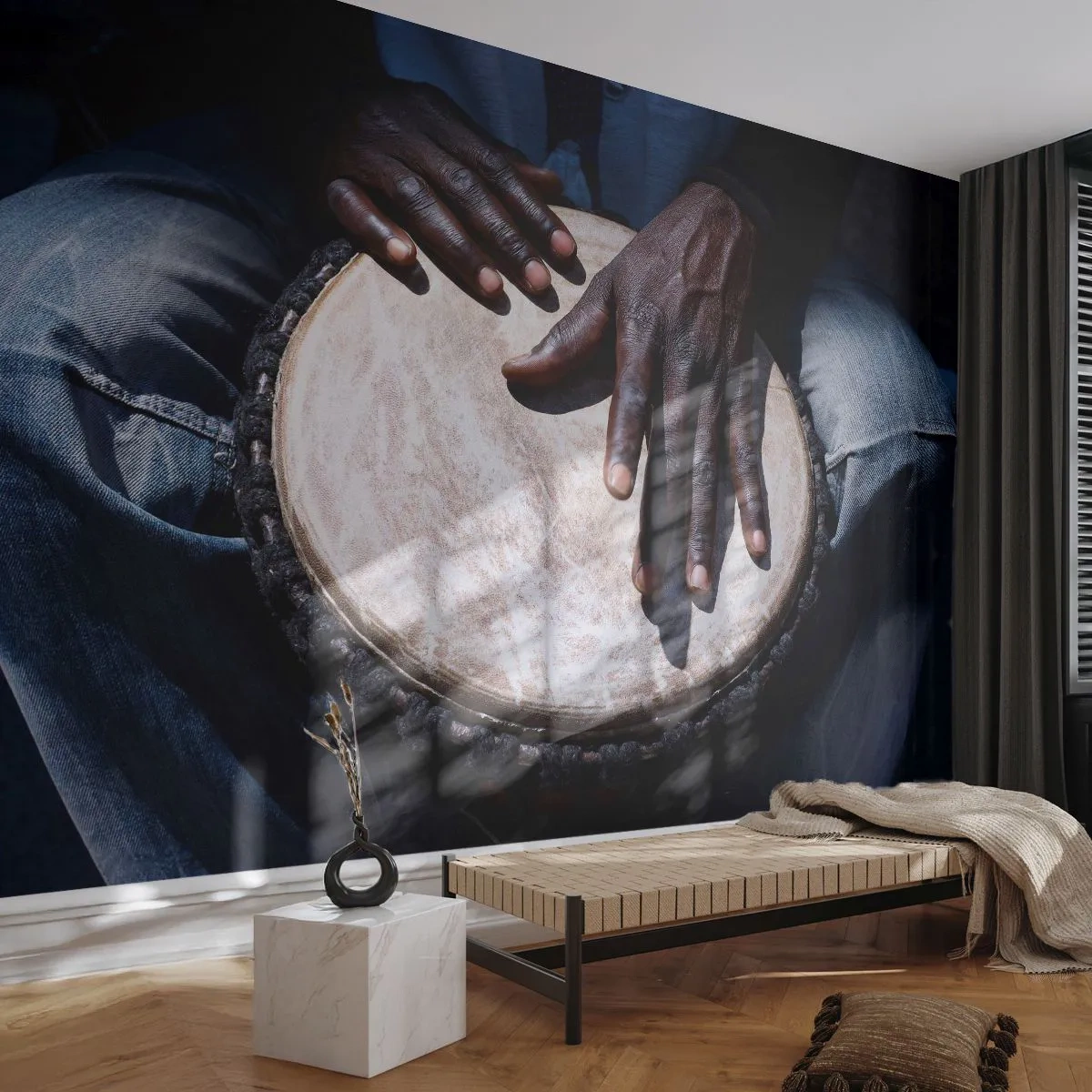 Fototapeta Standard Eco - Žite vo svojom rytme - Bubon, Hudba, Afriky - 400x280 cm