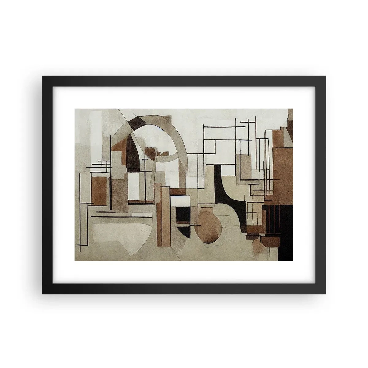 Plagát v čiernom ráme - Mestská krajina 2.0 - 40x30 cm