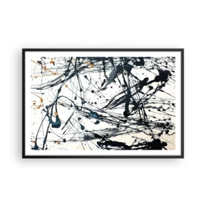 Plagát v čiernom ráme - Expresionistická abstrakcia - 91x61 cm