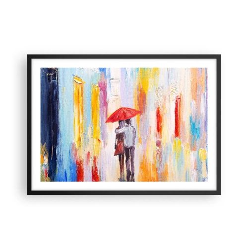 Plagát v čiernom ráme - Nech prší ďalej - 70x50 cm