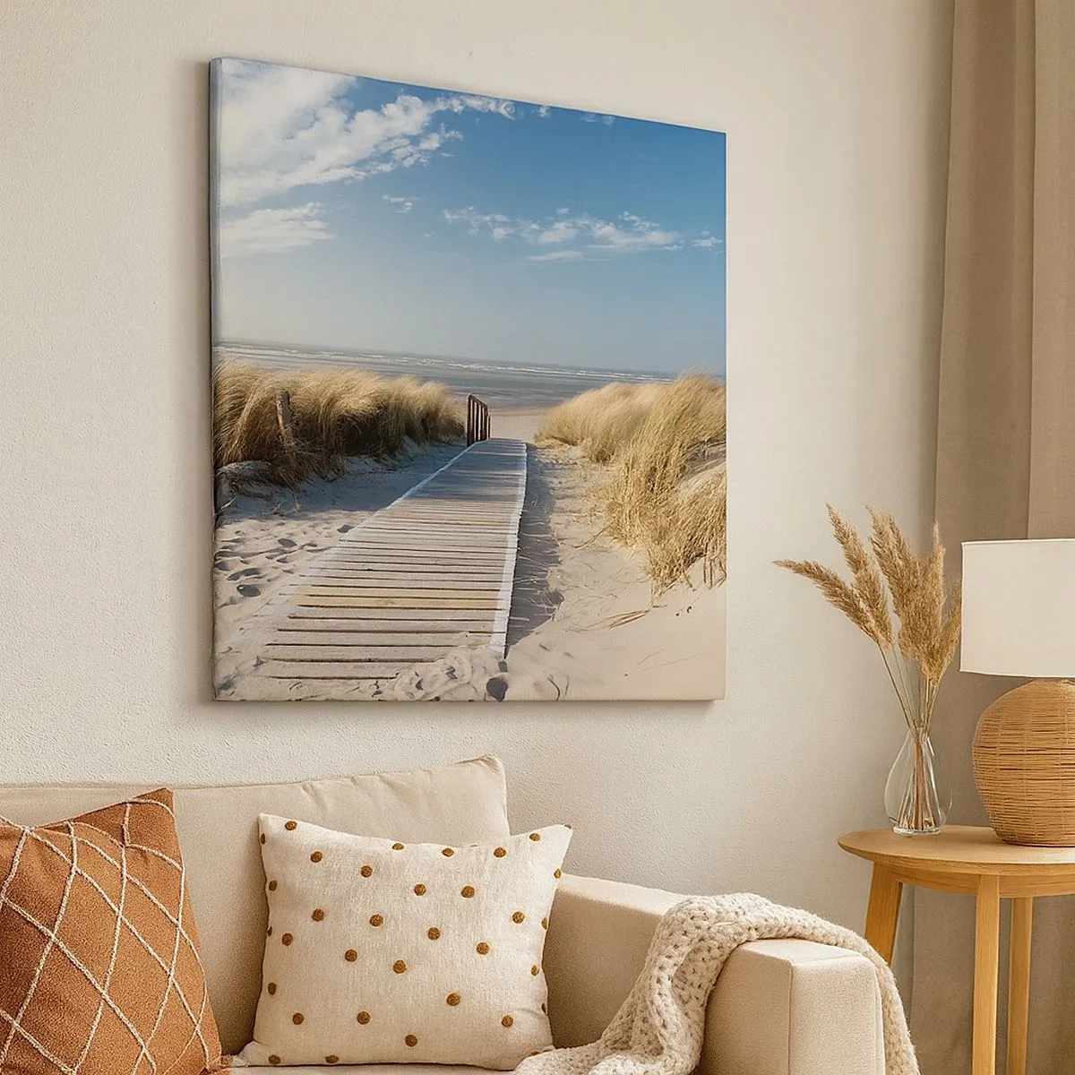 Obraz na plátne - Za dunou, v šumení trávy - 30x30 cm