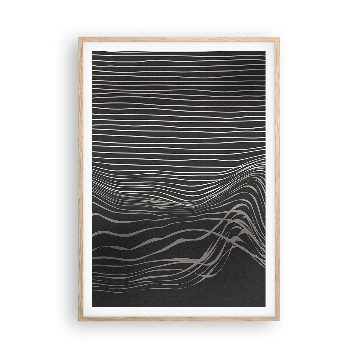 Plagát v ráme zo svetlého duba - Rytmus a prízvuk - 70x100 cm