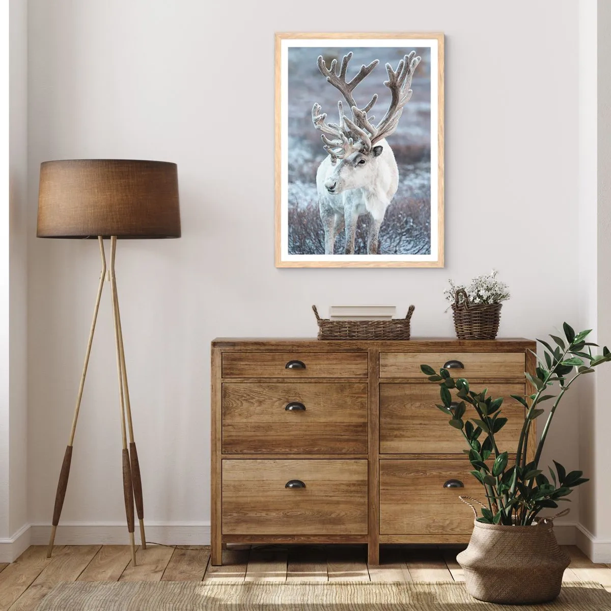 Plagát v ráme zo svetlého duba - Slnečný portrét - 50x70 cm