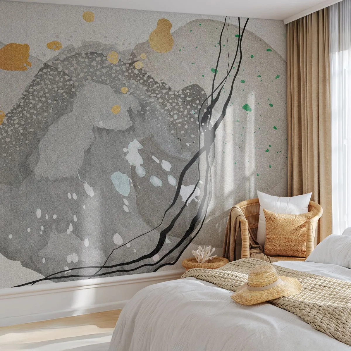 Samolepiaca Fototapeta Deluxe Sticker - Organická kompozícia - Abstrakcia, Blot, Maľovať - 450x315 cm