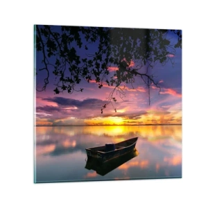 Obraz na skle - „Zdá sa, že visíš uprostred neba…“ - 60x60 cm