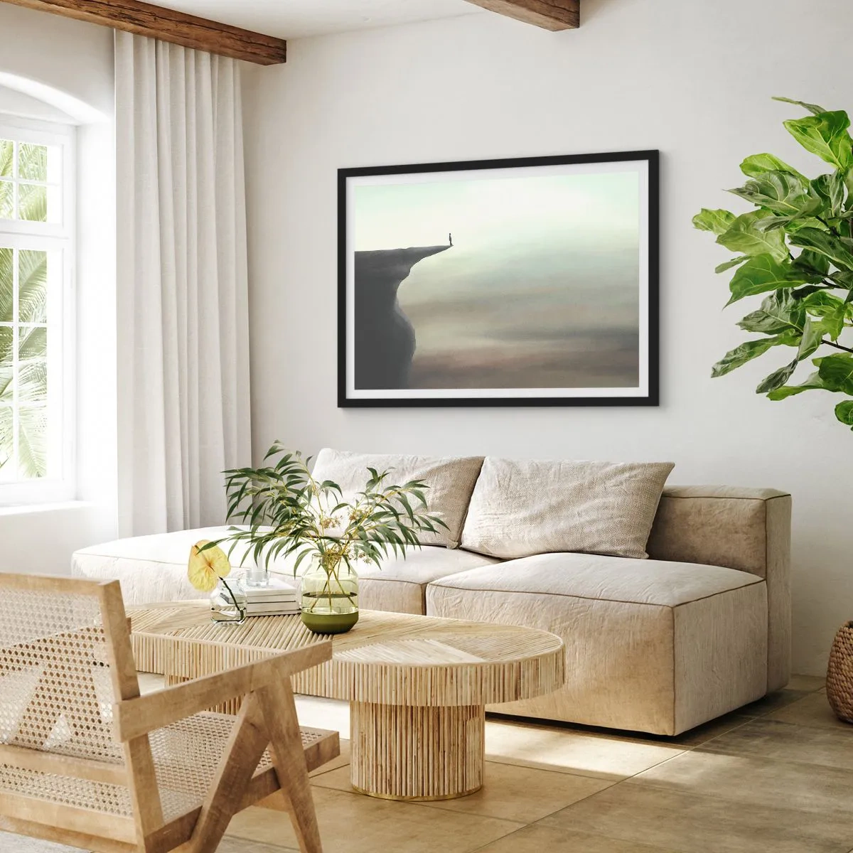 Plagát v čiernom ráme - Hore, samozrejme! - 100x70 cm