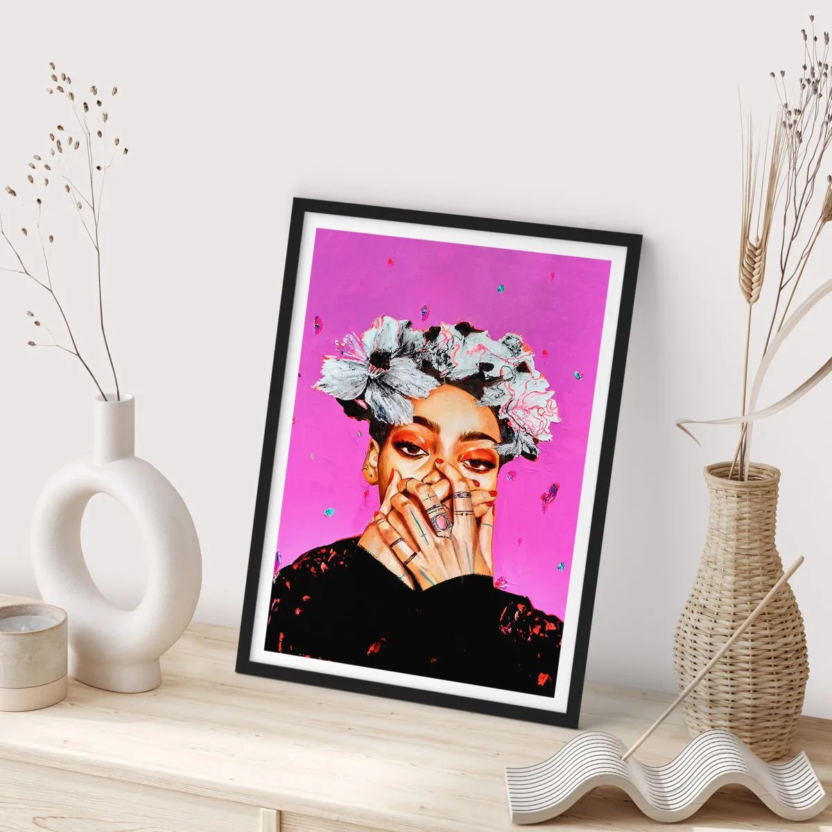 Plagát v čiernom ráme - Trochu bláznivá - 40x50 cm