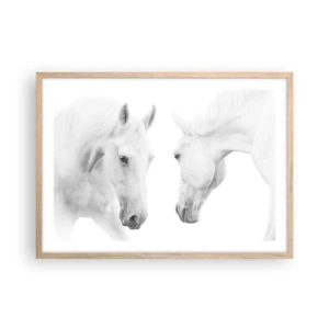 Plagát v ráme zo svetlého duba - Je to priateľstvo…? - 70x50 cm