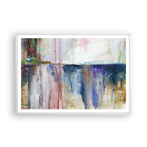 Plagát v bielom ráme - Farebné dojmy a asociácie - 100x70 cm