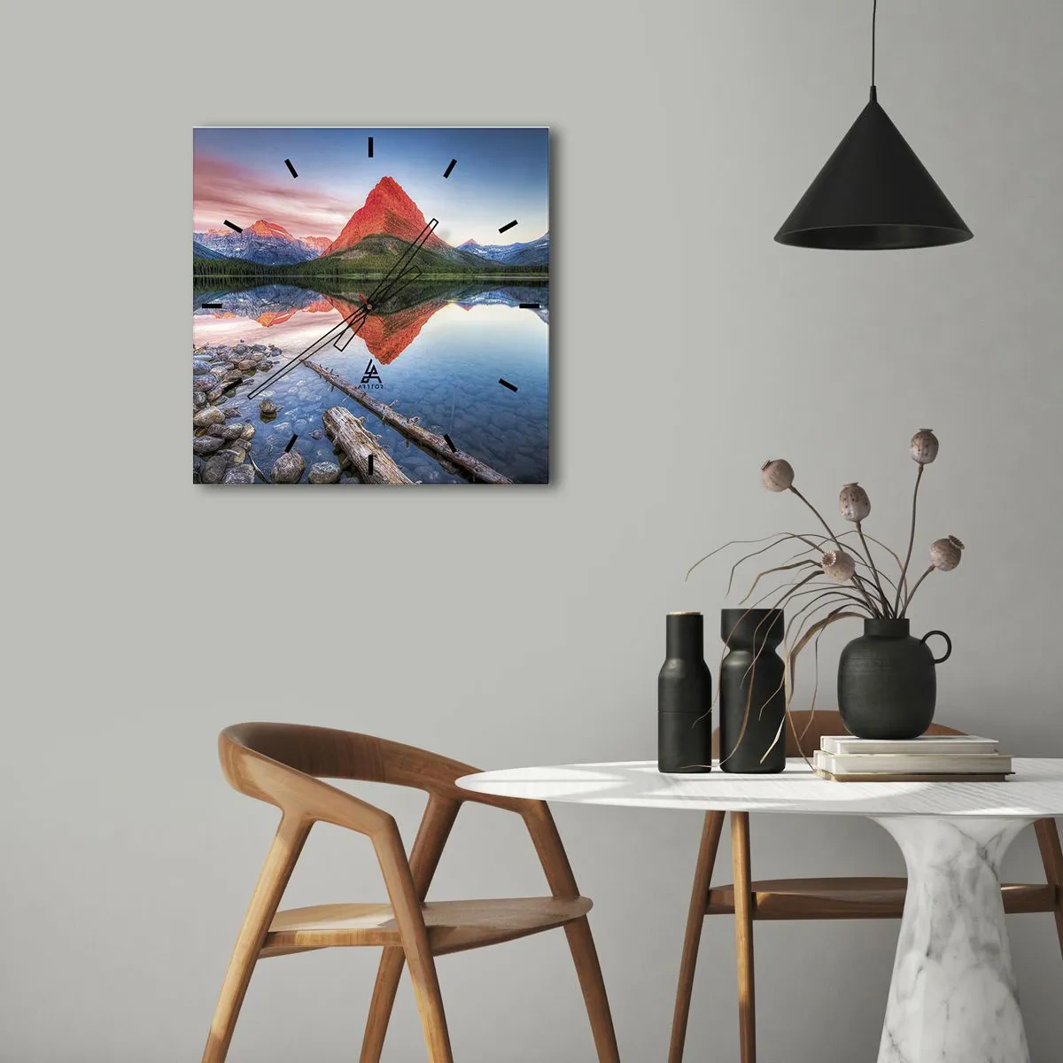 Nástenné hodiny - Teplo a chlad - 40x40 cm