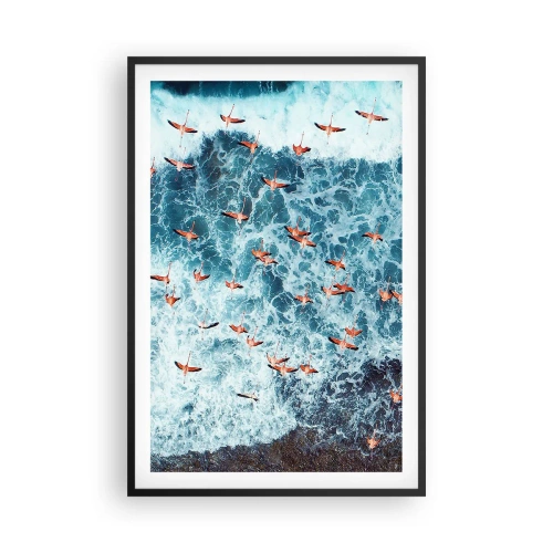 Plagát v čiernom ráme - Prímorský sprievod - 61x91 cm