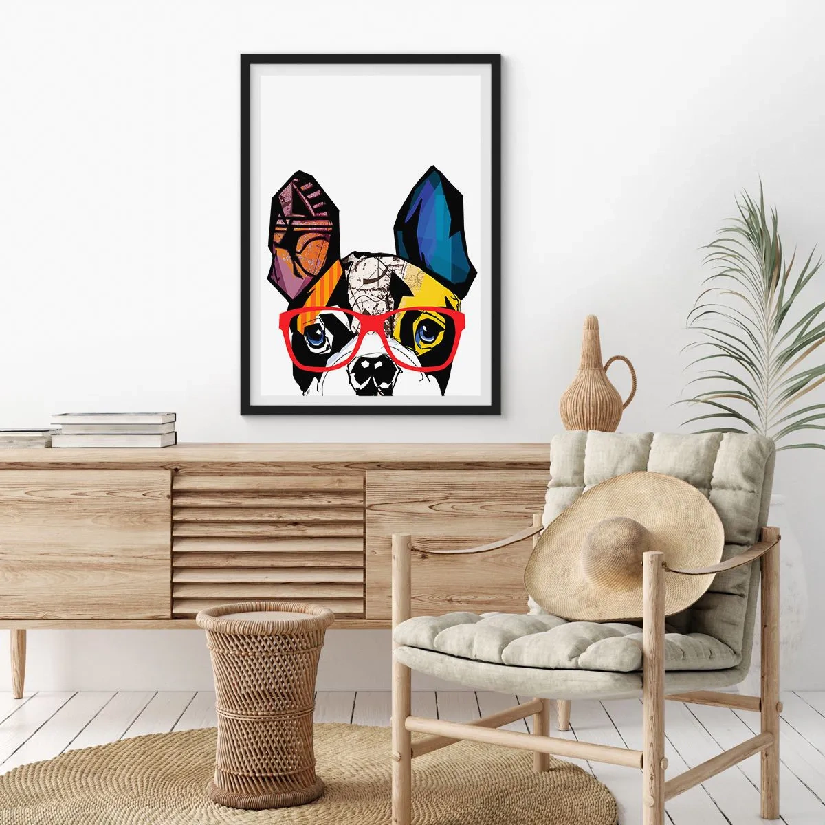 Plagát v čiernom ráme - Intelektuál - 61x91 cm