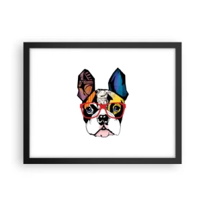 Plagát v čiernom ráme - Intelektuál - 40x30 cm