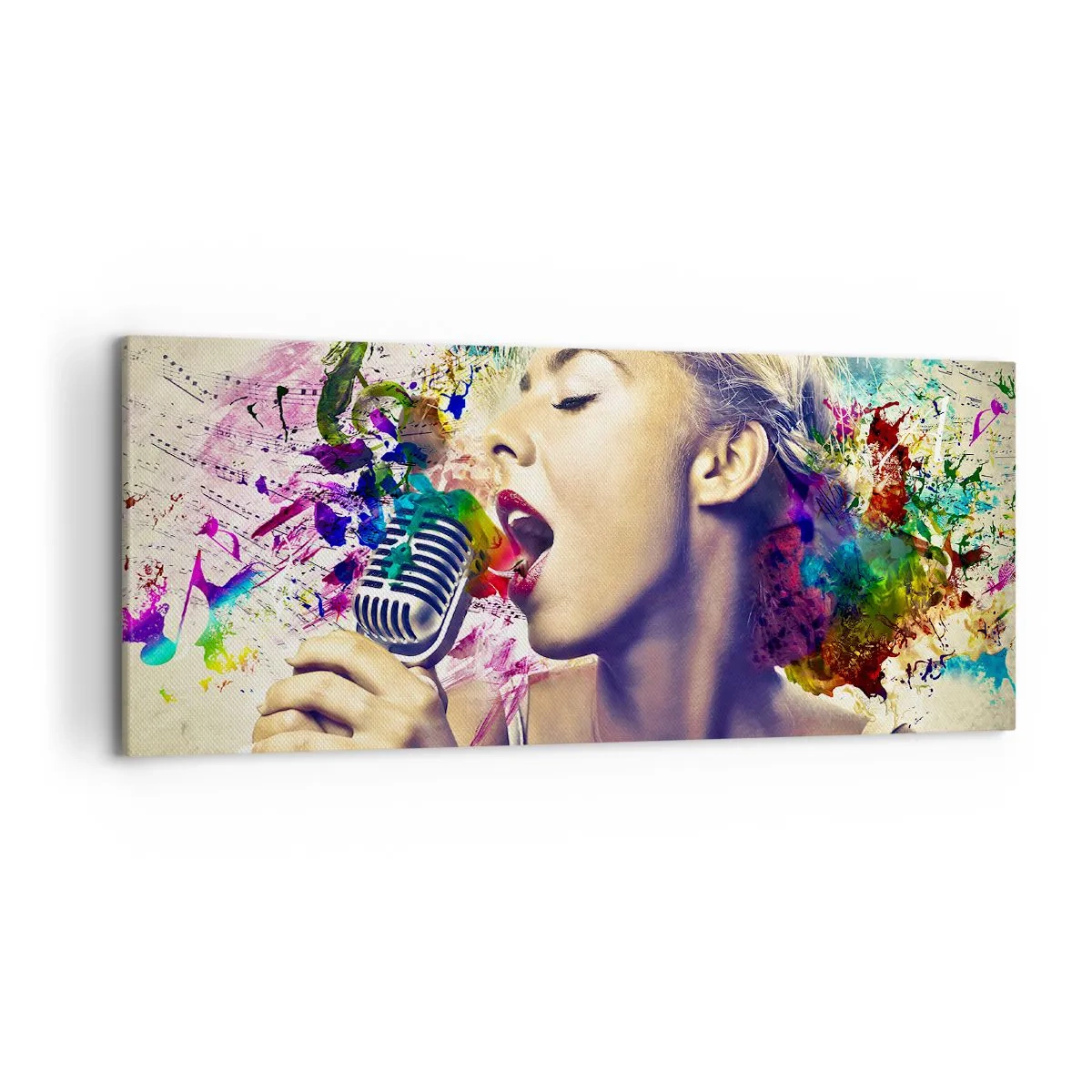 Obraz na plátne - Pomaľovať hlasom svet - 120x50 cm