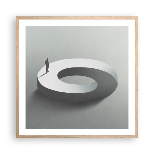 Plagát v ráme zo svetlého duba - To pochopíš - 60x60 cm