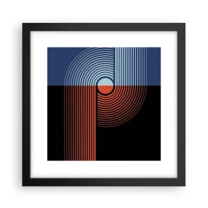 Plagát v čiernom ráme - V geometrickom objatí - 30x30 cm